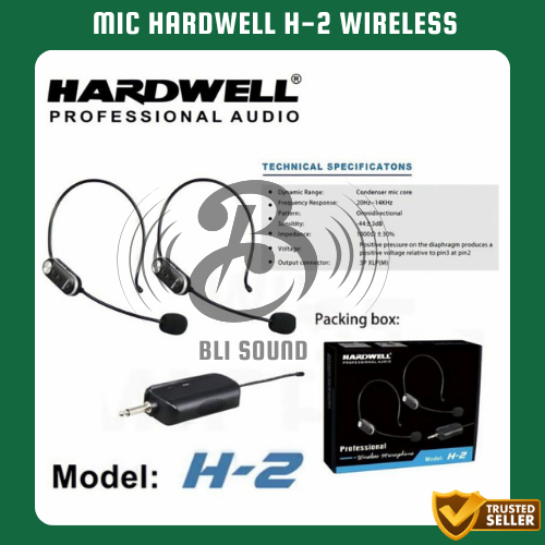MIC HARDWELL H-2 WIRELESS MICROPHONE HARDWELL H2 MIC BANDO GARANSI ORIGINAL