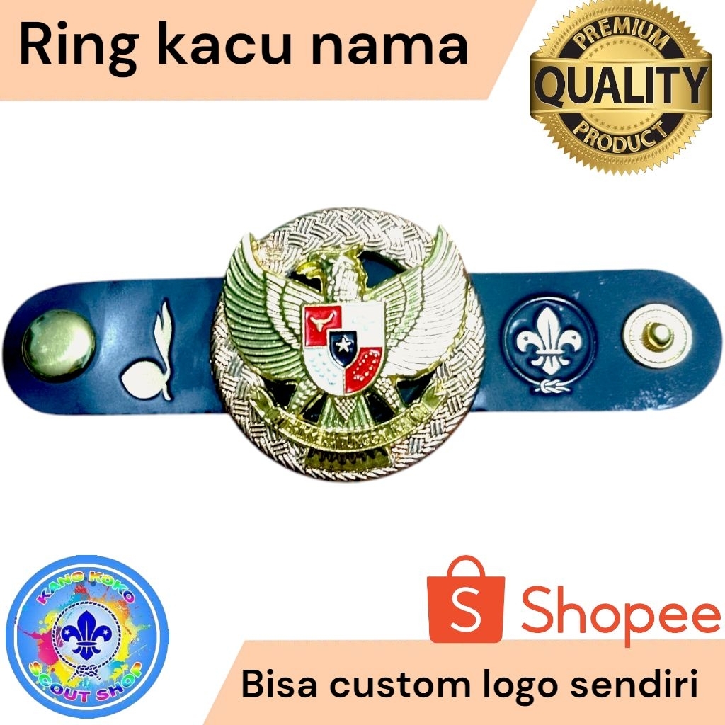 

cincin kacu pramuka garuda logam tumpuk