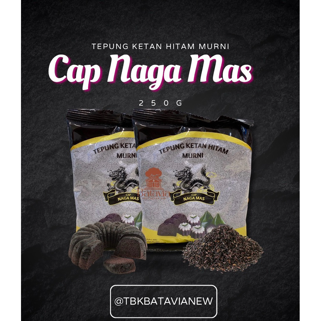 

Tepung Ketan Hitam 250g | Tepung Cap Naga Mas
