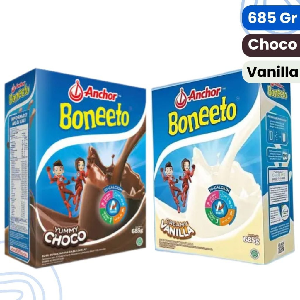 

Boneeto Susu Bubuk Anak Sekolah Coklat / Vanila 685gr / 320gr