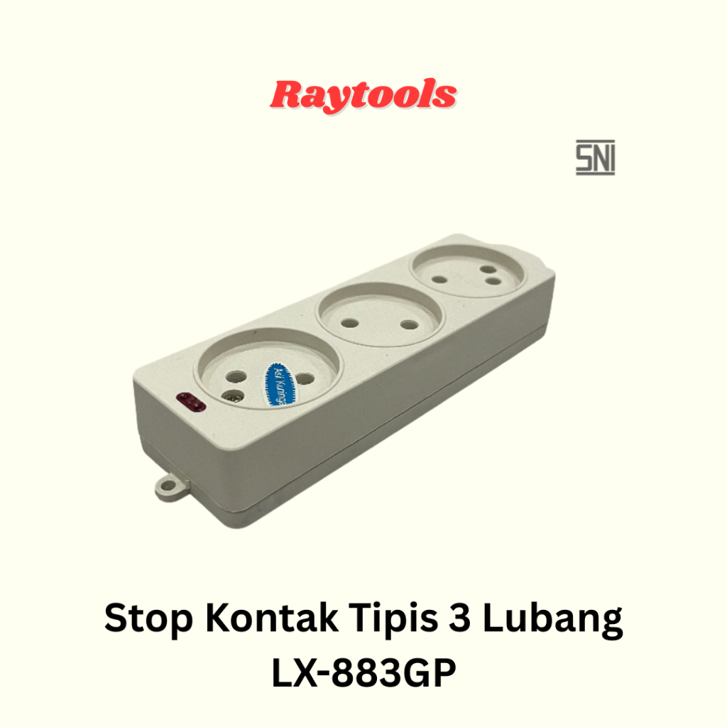 Stop Kontak Tipis / Stop Kontak Gepeng 3 Lubang / Colokan Tanpa Kabel  SNI Asli Kuningan Linux