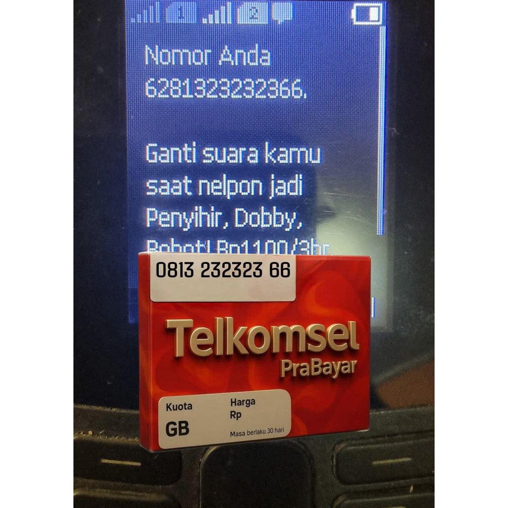 PERDANA TELKOMSEL NOMOR CANTIK SIMPATI 232323 66