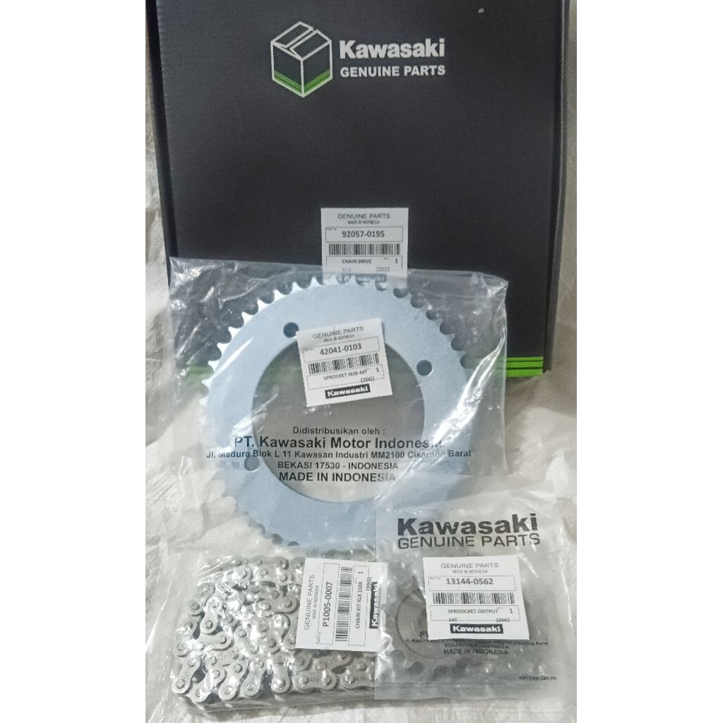 GIR SET RANTAI KLX 150 RANTAI GIR DEPAN BELAKANG KLX 150 RANTAI RANTE GEAR GIR SET KLX 150 GIRSET KL