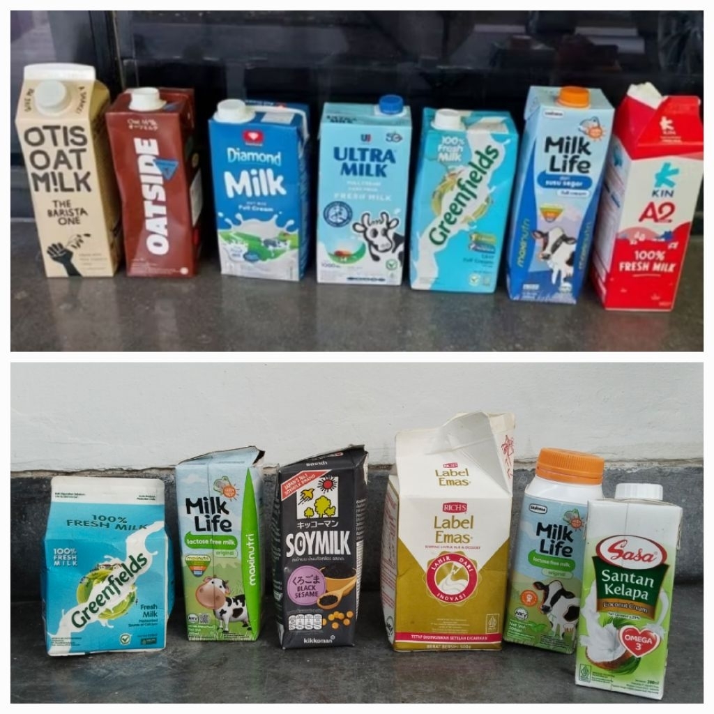 

KARDUS DUS SUSU BEKAS 250ml 500ml 750ml 1L UNTUK KERAJINAN (RANDOM)