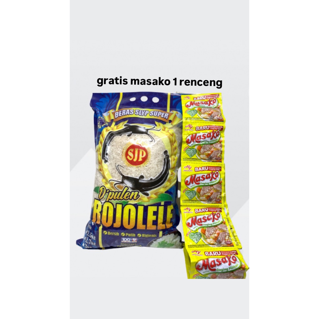 

BERAS ROJOLELE SUPER 3kg GRATIS ROYCO MASAKO