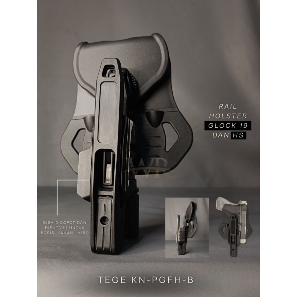 Rell Holster TEGE KN-PGFH / Rell Holster Glock 19 dan HS