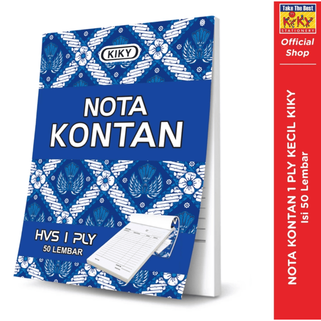 

KIKY Nota Kontan 1 Ply Kecil (Uk. 10.5 x 15.5 cm) - 1 Buku