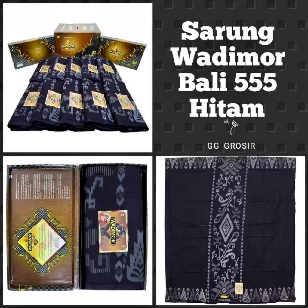 WADIMOR sarung wadimor motif batik bali dan hitam polos