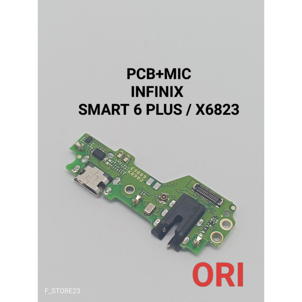 CONNECTOR CHARGER INFINIX SMART 6 PLUS X6823 ORI FLEXIBLE CAS PAPAN KONEKTOR CAS PCB BOARD INFINIX S