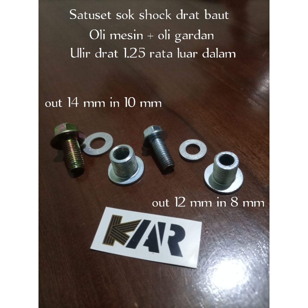 Bos drat sok drat baud tab oli mesin dan oli gardan 12mmx8mm 14mmx10mm 12x8 14x10 ulir drat 1.25 rat