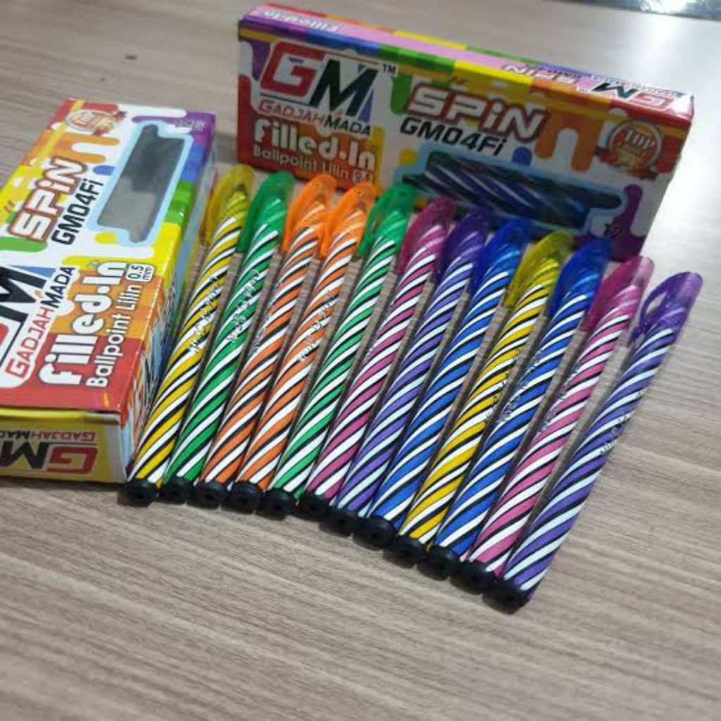 

bolpoin ulir warna warni