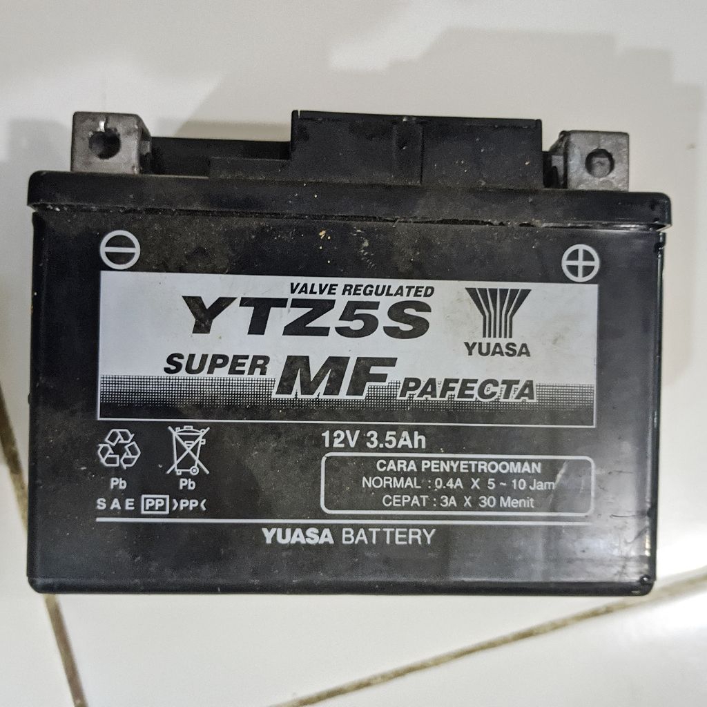 Aki Motor Bekas Yuasa YTZ5S – 12V 3.5Ah /Bekas Matot
