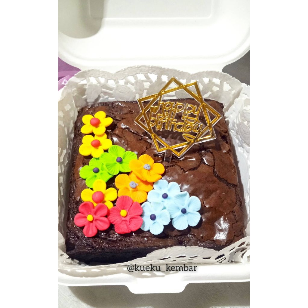 

kue ulang tahun fudge brownies
