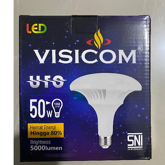 Rumahleha Lampu Led Visicom Ufo 50 Watt Pju Putih Garansi 1 Tahun Resmi Original - Lampu Led 50 Watt