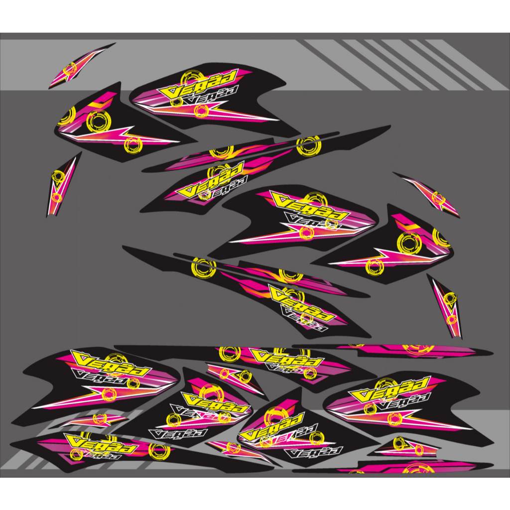 STIKER STRIPING VARIASI HONDA VERZA LAMA TAHUN 2013-2017 GRAFIS RIFIAPINK