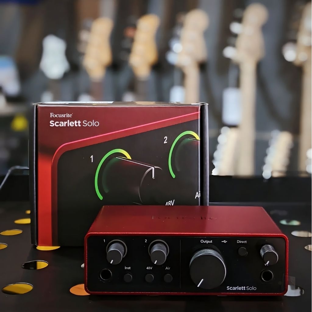 Soundcard USB Audio Interface Focusrite Scarlett Solo 4th Gen - Recording Mic & Alat Musik Streaming