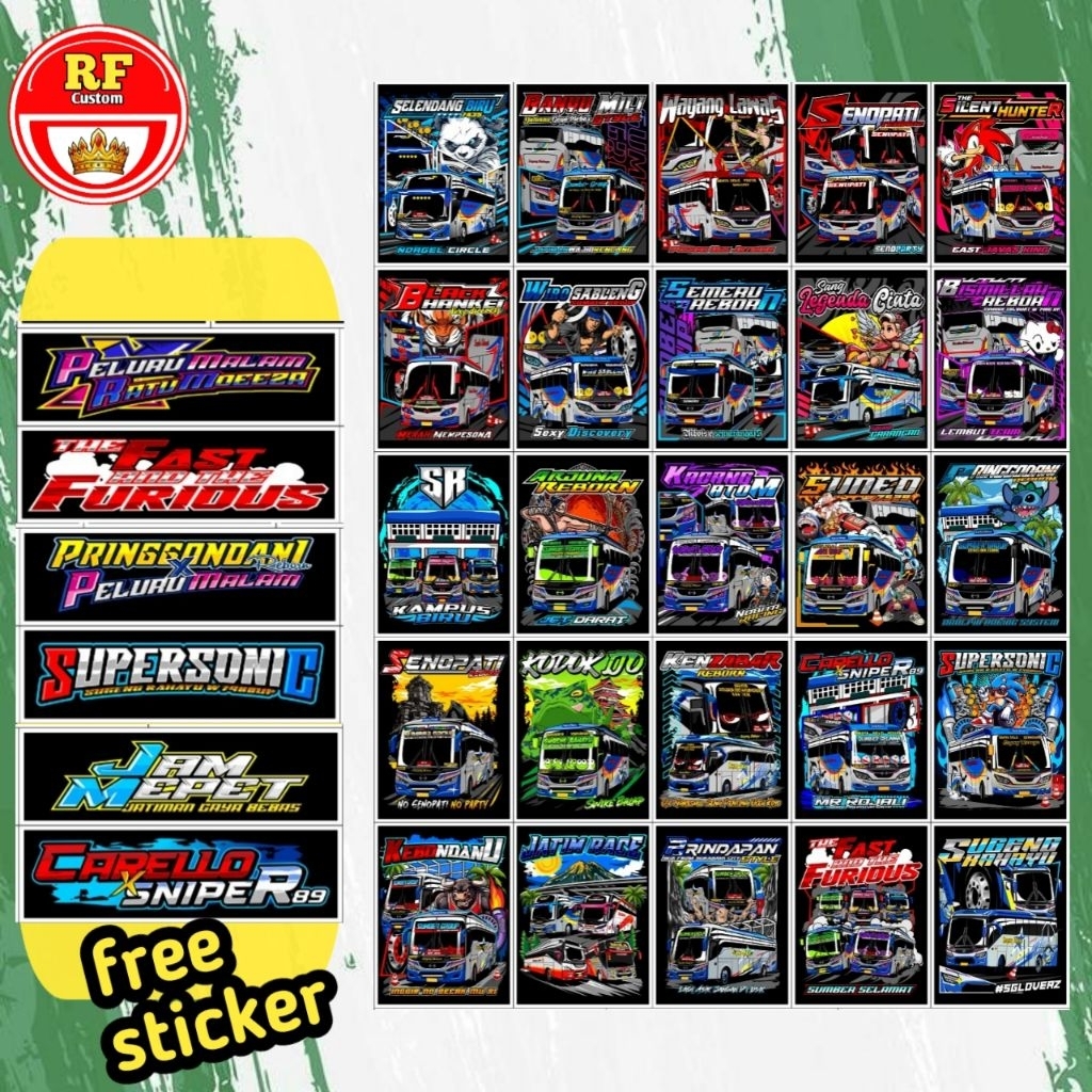 

Sticker TCI Bus Sugeng Rahayu 25 pcs Stiker Hologram Busmania Sumber Group Terbaru
