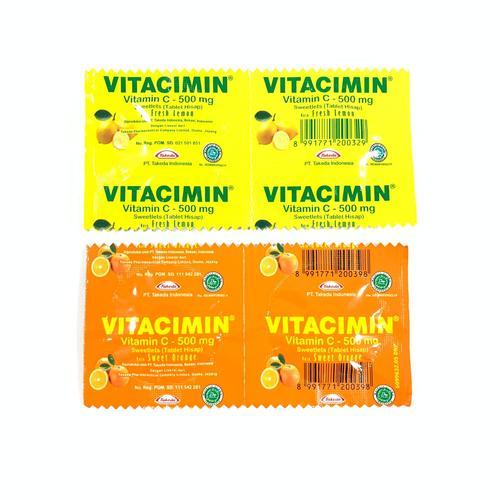 

Vitacimin 500 mg Rasa Orange Lemon 2 Tablet
