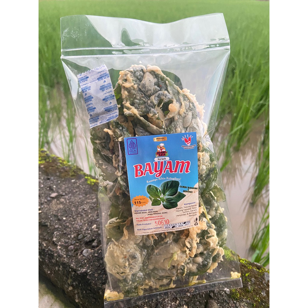 

Keripik Bayam Gurih Rasa Bawang Agawe Rasa