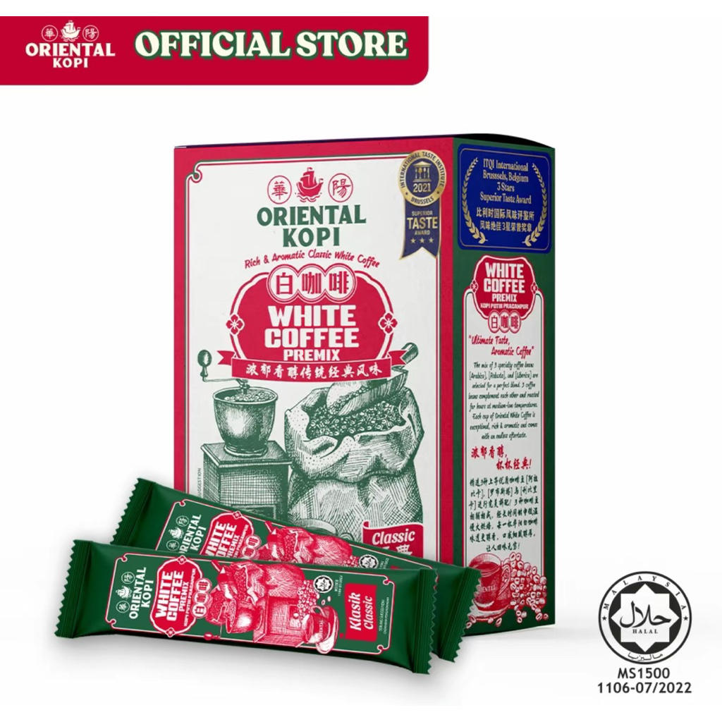 

Oriental kopi Classic white coffee - rich & aromatic, premium blend of arabica, liberica,