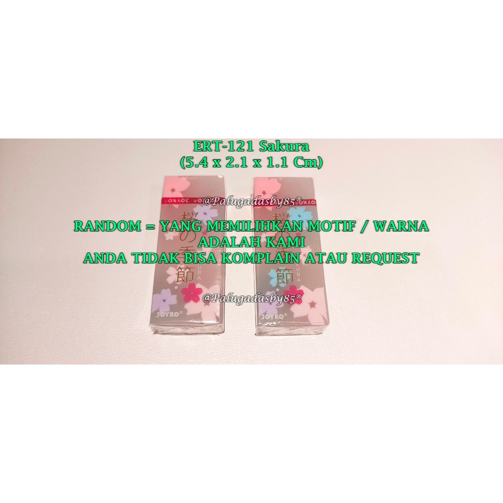 

(1 Biji) GROSIR Penghapus JOYKO ERT-121 Sakura RANDOM / Penghapus Eraser Joyko ERT-121 (1 Biji)