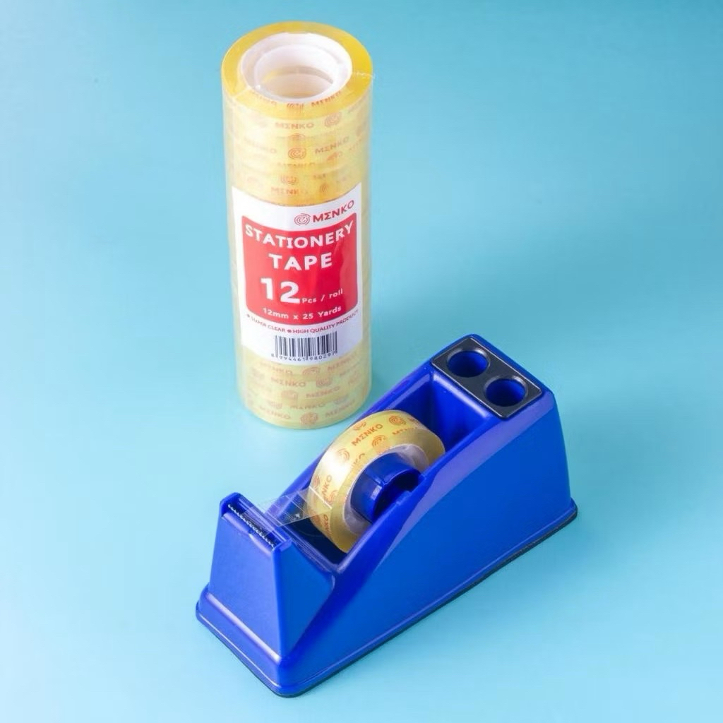 

[12pcs = 1 Roll] MENKO Selotip / Solatip / Isolasi / Lakban Kecil Trasparan Bening 12mm x 25 Yard / 1/2 x 25 Yard