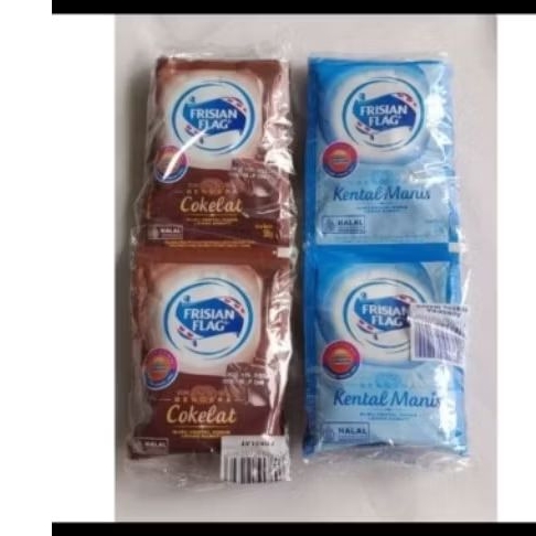 

Frisian flag susu kental manis Coklat & putih