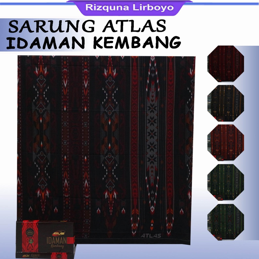 sarung atlas idaman kembang 555 motif Bhs Sarung atlas fashion santri