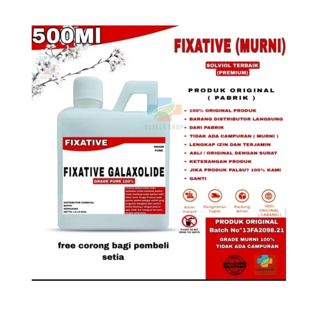 FIXATIVE GALAXOLIDE 500 ML / PENGAWET PARFUM / PENGUAT PARFUM