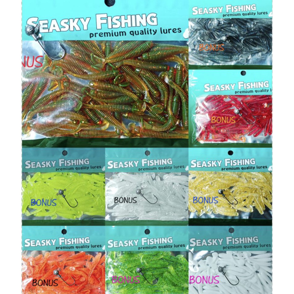 Berkualitas SOFTLURE UL 5 cm LAZARUS PADDLE TAIL isi 5pcs TERMURAH BONUS KAIL JIGHEAD