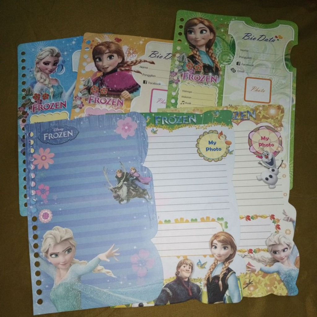 

[MINIMAL ORDER 5 LEMBAR / PCS] KERTAS BINDER NON HARVEST TIPIS LOOSE LEAF SERI PRINCESS DISNEY BIODATA FROZEN VOL 1 ANNA ELSA RANDOM LANGKA REFILL KOLEKSI 0803