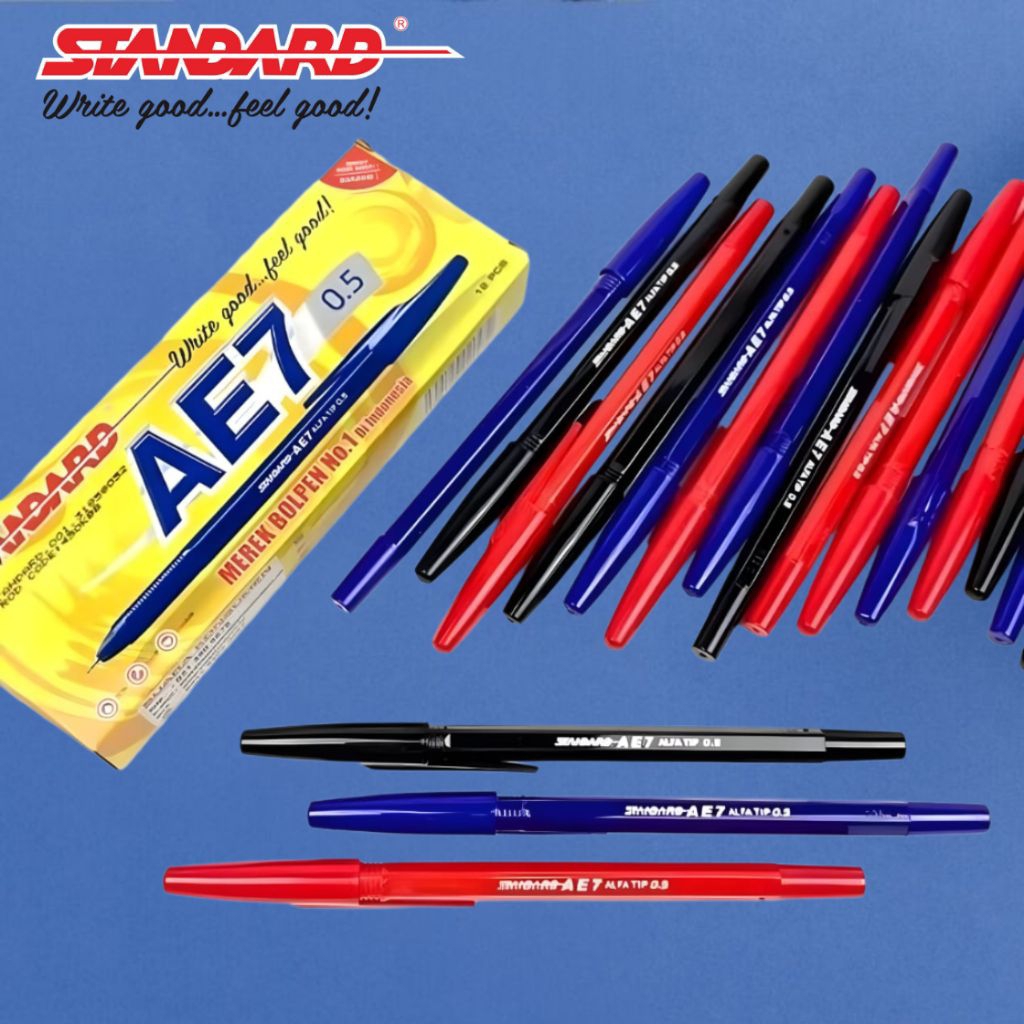 

pulpen Standard AE7 Ukuran Mata Pena 0.5 mm