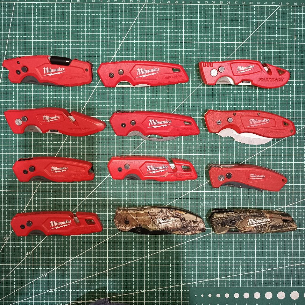 

[SECOND/BEKAS] Cutter Lipat MILWAUKEE FASTBACK 48-22 Utility knife Cuter pemotong KOBALT DEWALT HUSKY utilitas knive silet ex USA Refill SK5 Trapesium