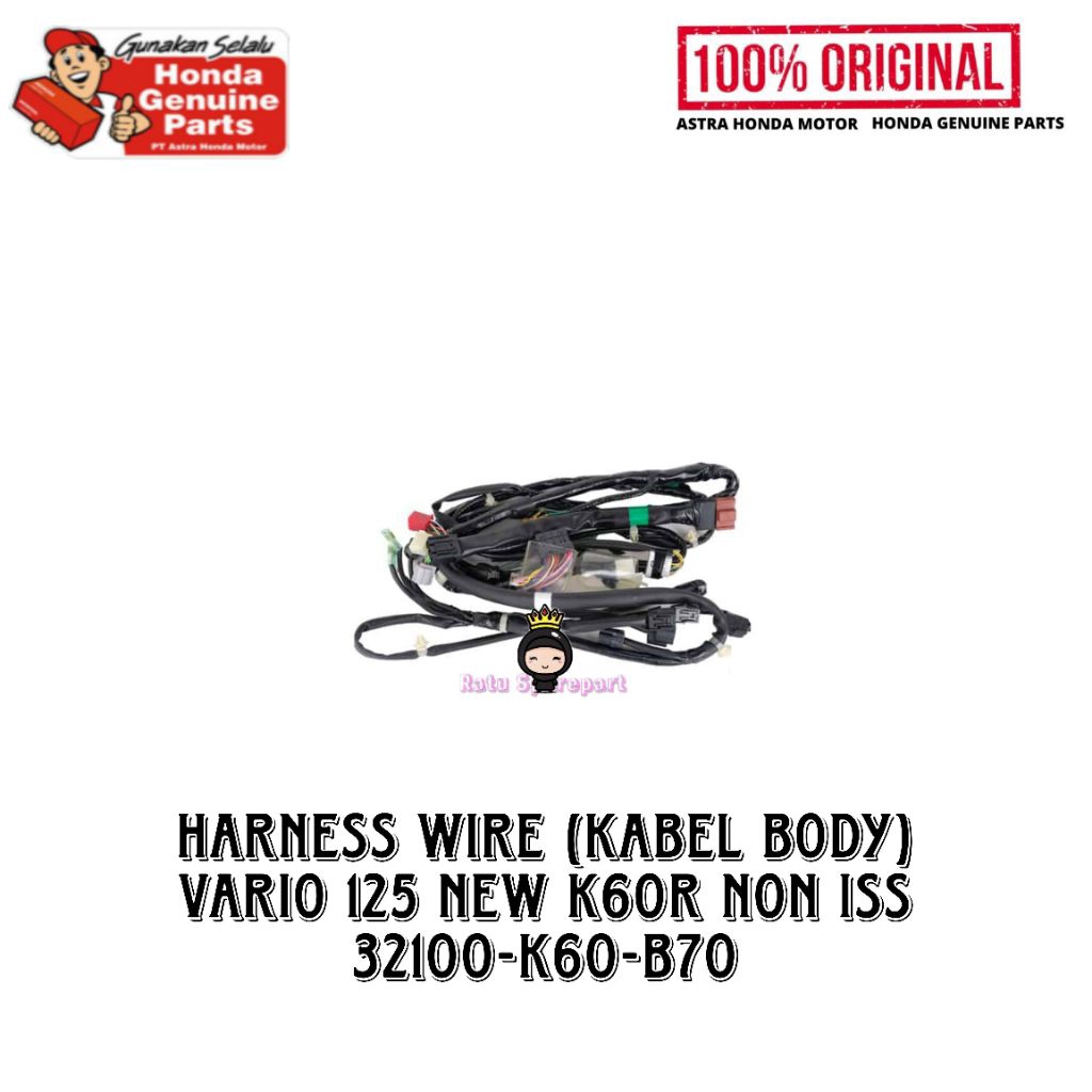 Harness Wire Vario 125 K60R New Original - 32100K60B70 - Kabel Body Vario 125 New K60R - Kabel Body 