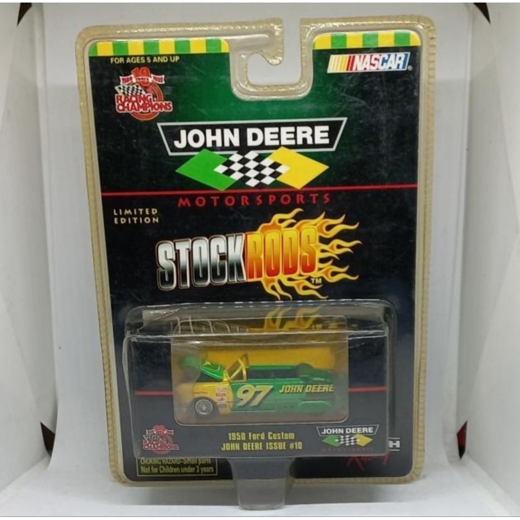 racing champions 1950 ford custom john deere motorsports stockrods diecast 1/64 (t)