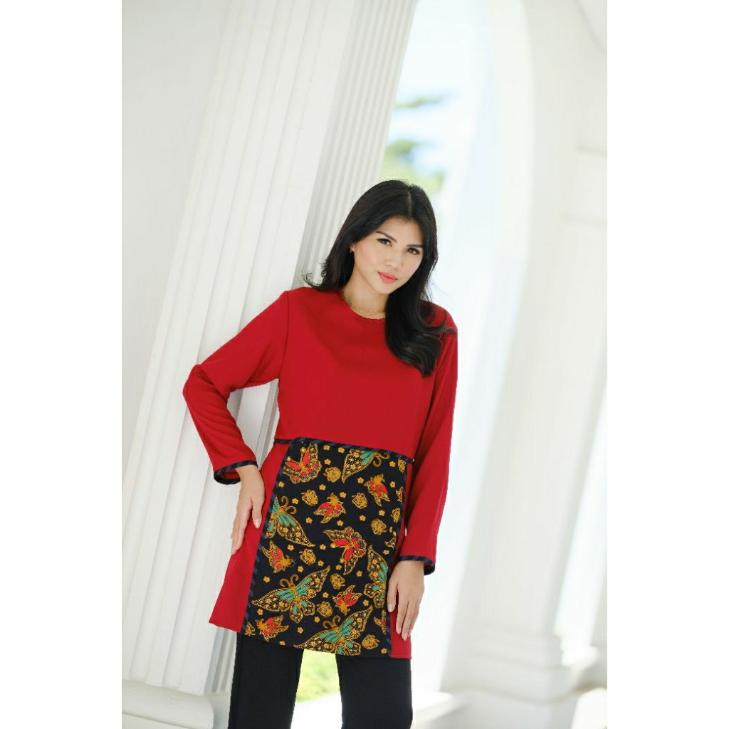 blus batik merah