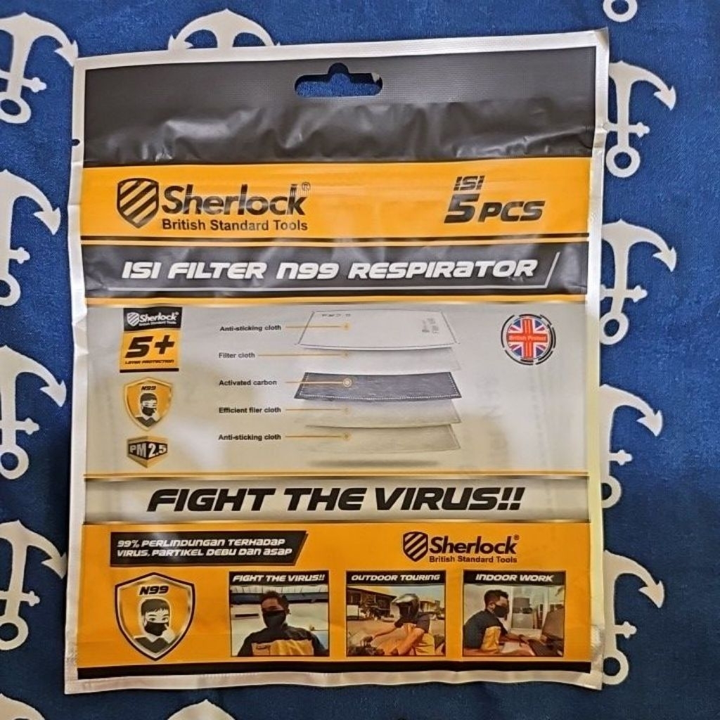isi penyaring masker n99 respirator sherlock