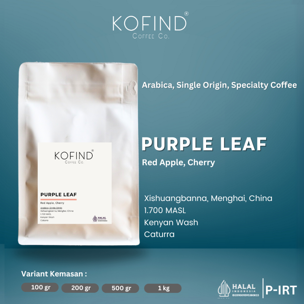 

Biji Kopi Purple Leaf China Specialty Coffee Manual Brew