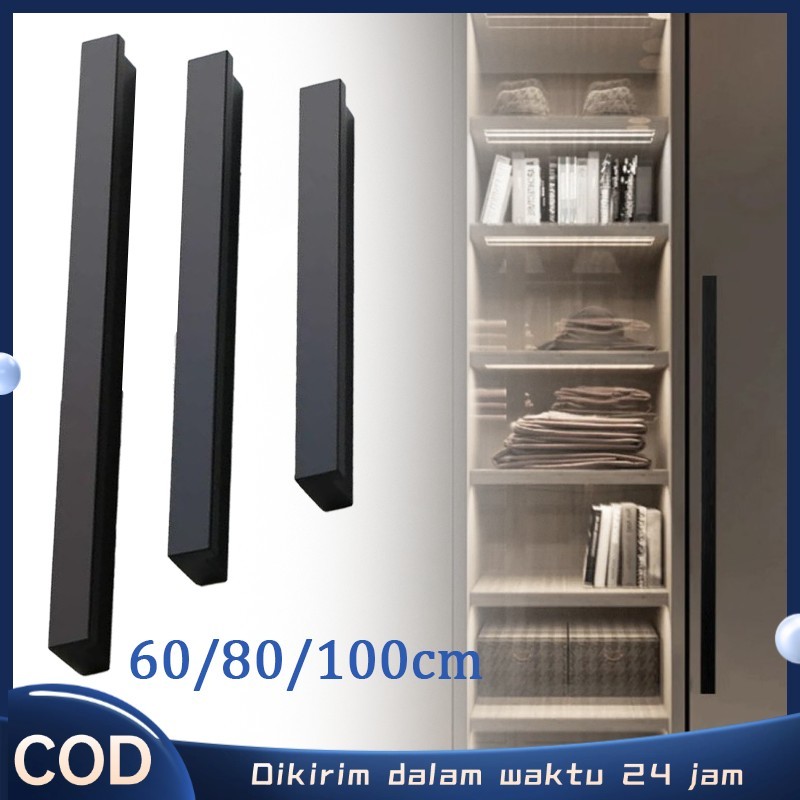 1 Meter Handle Lemari Aluminium Tarikan Lemari Hitam Tarikan Lemari Minimalis Tarikan Pintu Lemari