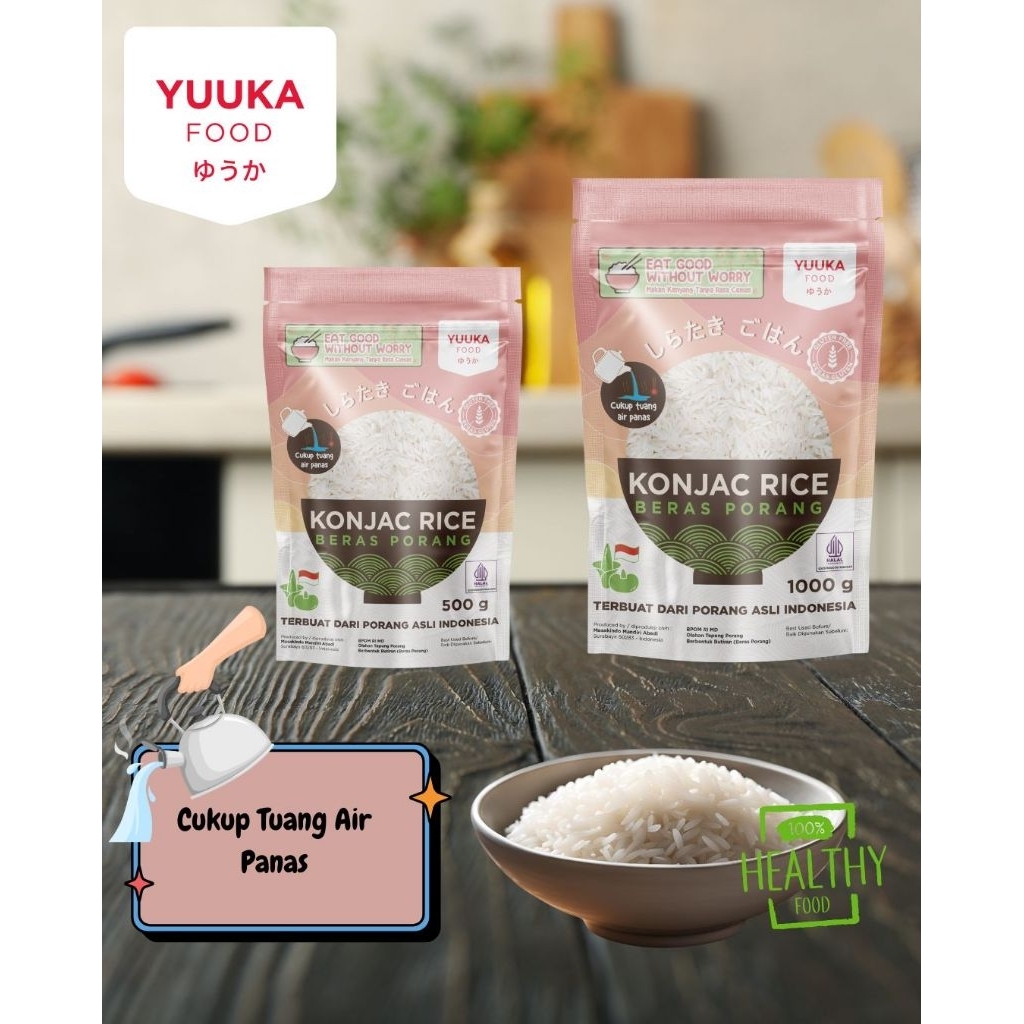 

RB Yuuka Food Beras Konjac/ Rendah Kalori/ Rendah Gula/ Tahan Lapar