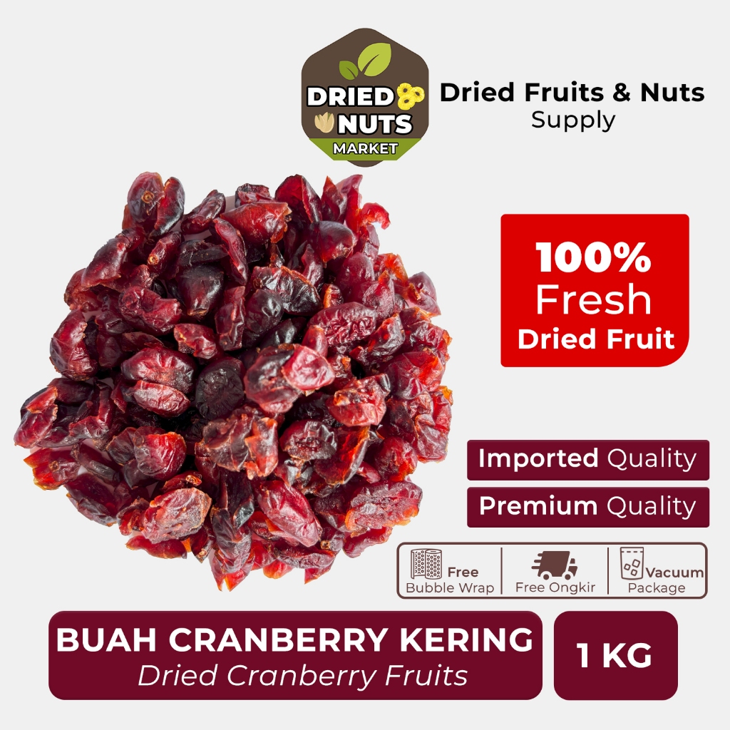 

Cranberry Kering Premium 1Kg | Dried Cranberry Fruits 1000g
