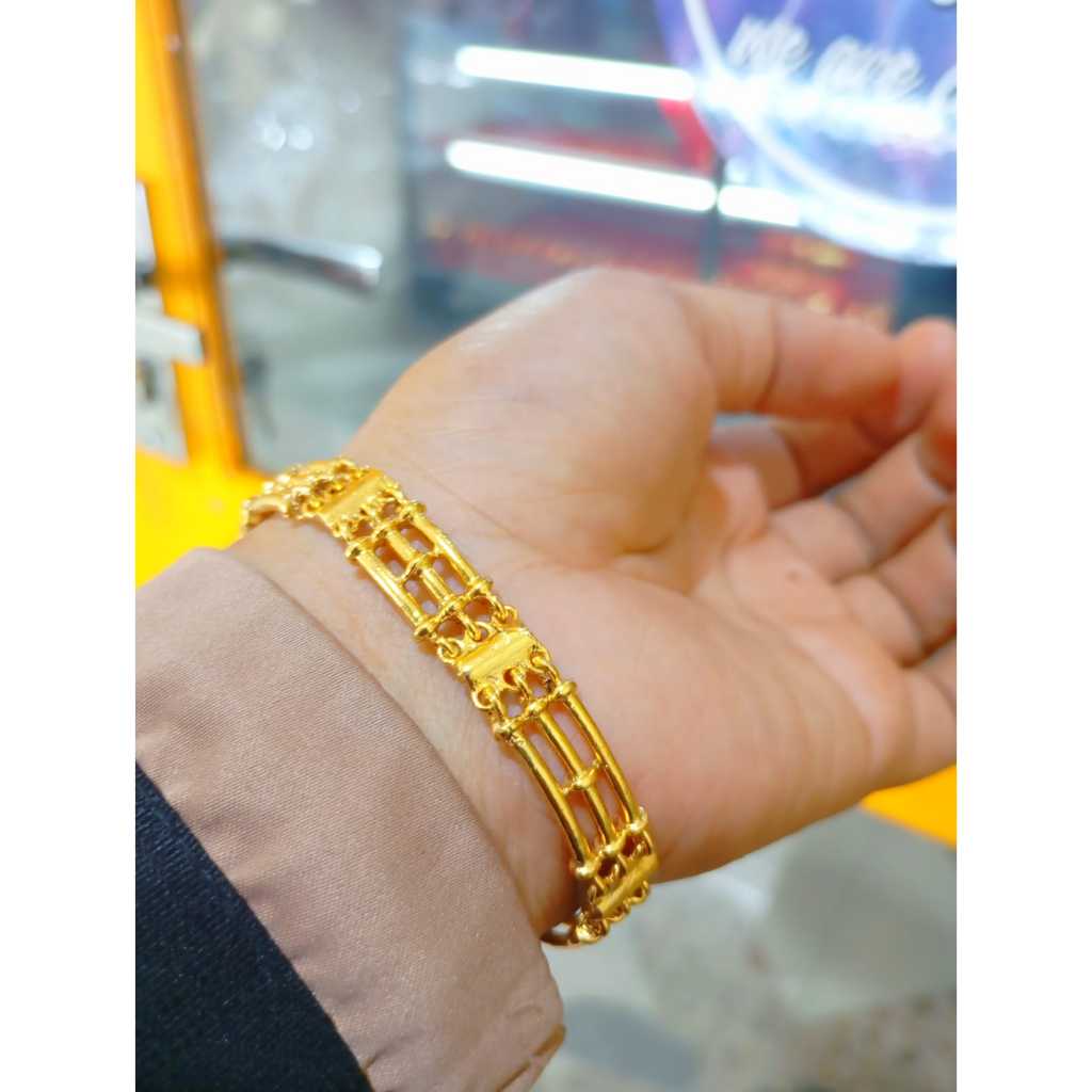 Gelang Lapis Emas Kristal