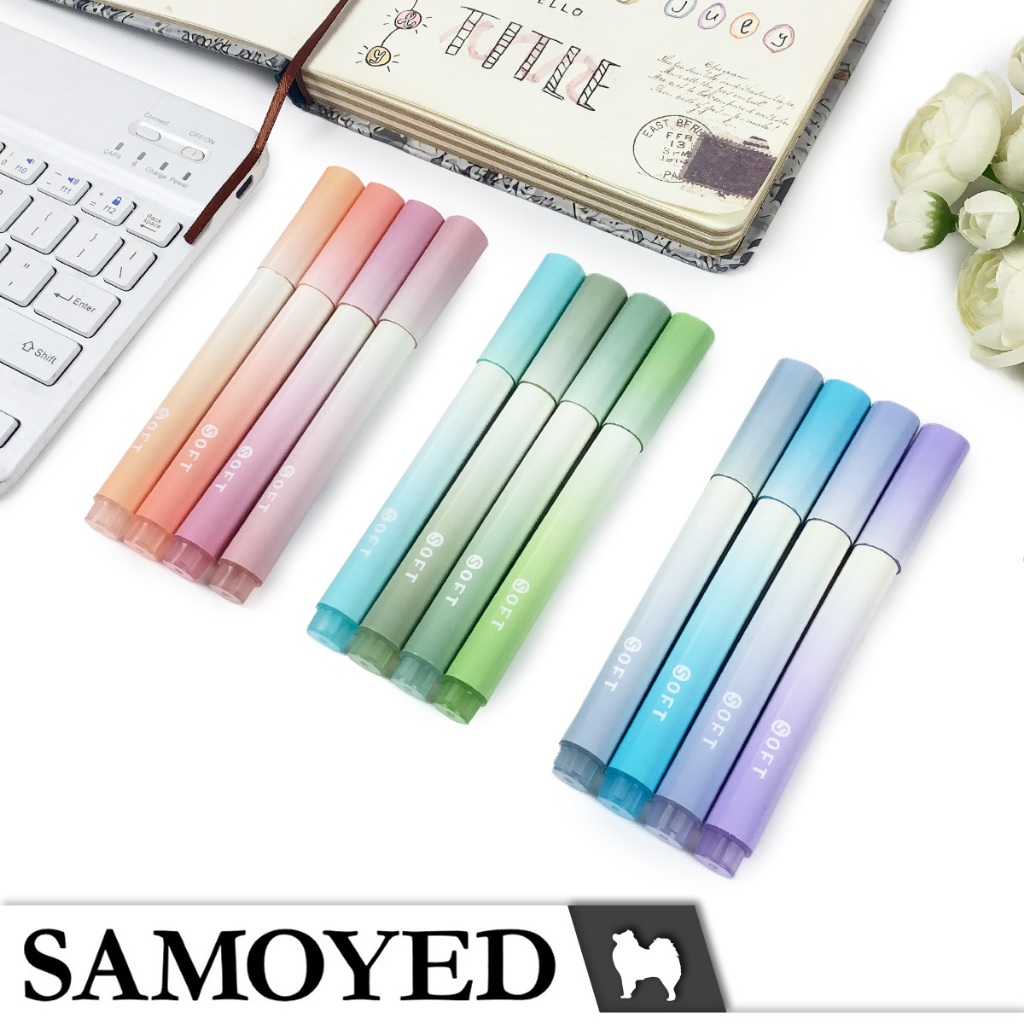 

SAMOYED HL-CY566 Penanda Berwarna / Highlighter / Textliner Set Pastel