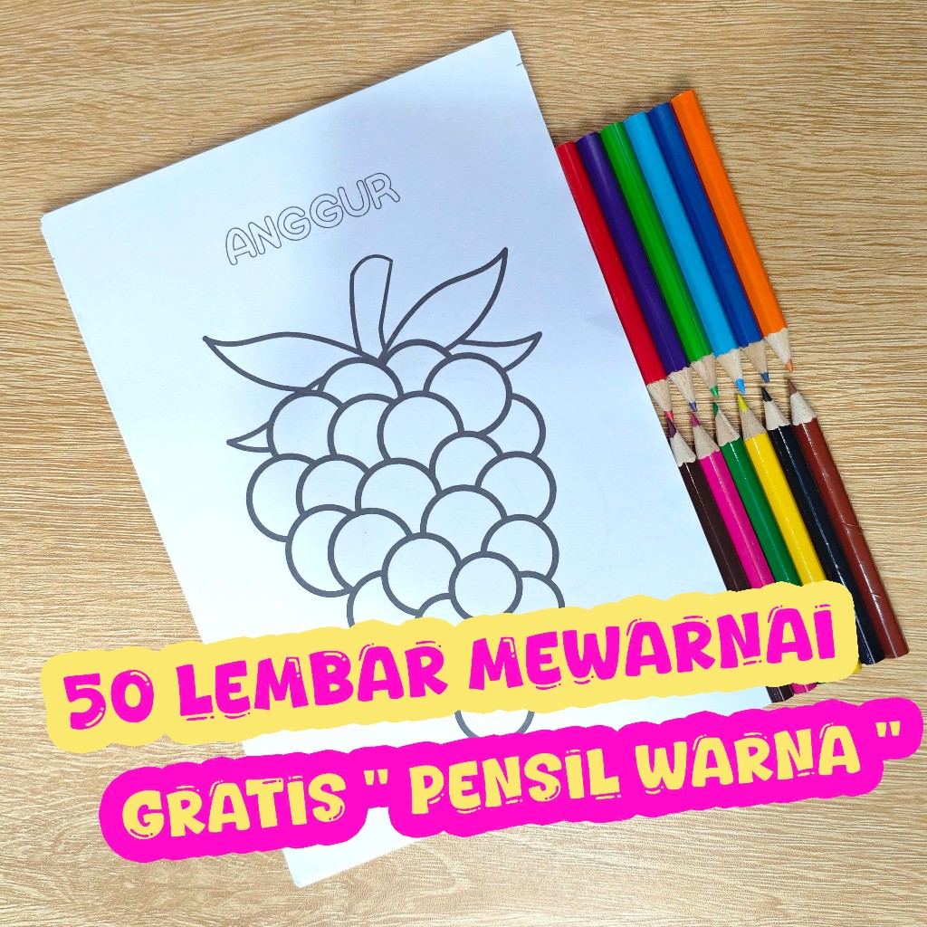 

Lembar mewarnai free pensil warna