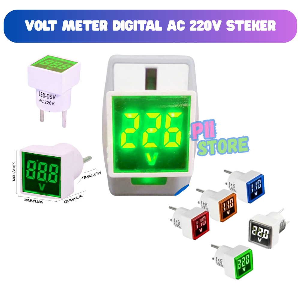 VOLTMETER COLOK VOLT METER DIGITAL ALAT PENGUKUR VOLTASE TEGANGAN LISTRIK DIGITAL AC 110V - 300V Vol