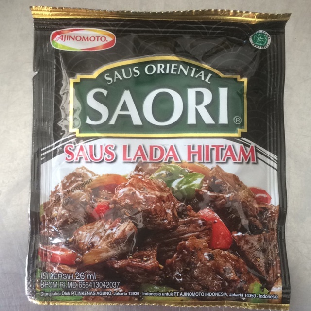 

[oddsolshop] pekanbaru/Saori Saus Lada Hitam 25ML Oriental Blackpepper Sauce / AJ Bumbu Masak Instan