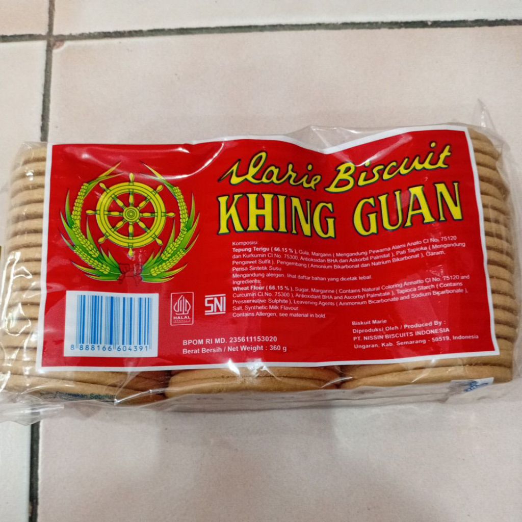 

Khing Guan Marie Biscuit 360gr 1 Bungkus