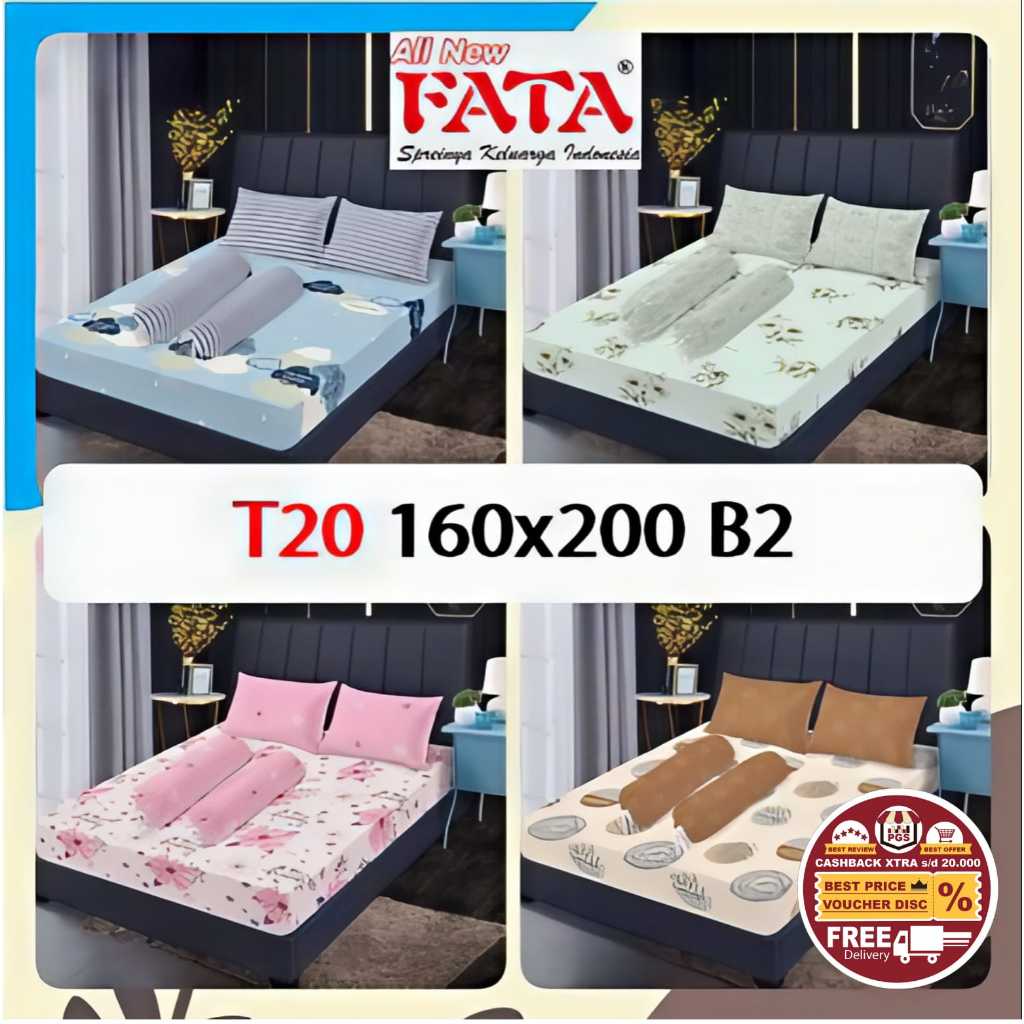 Sprei FATA Queen Size uk 160 160x200 Motif 3D Dewasa Abstrak Billabong Modern Minimalis Italiano Mar