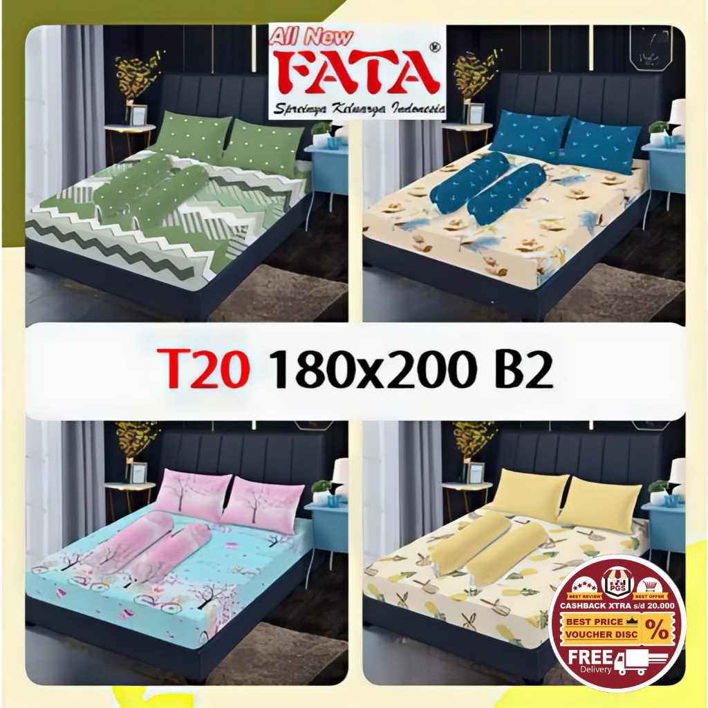 Sprei FATA King Size uk 180x200 180 T20 cm Motif 3D Dewasa Abstrak Amanda Atmosphere Bernike Black F
