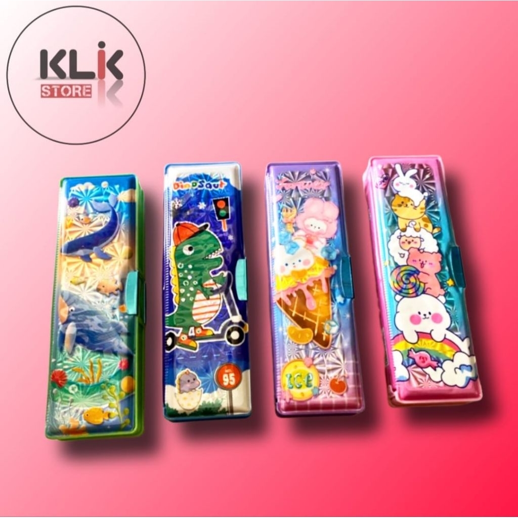 

Tempat Pensil Magnet Karakter 2 Sisi / Kotak Pencil Case PC-SQ1230